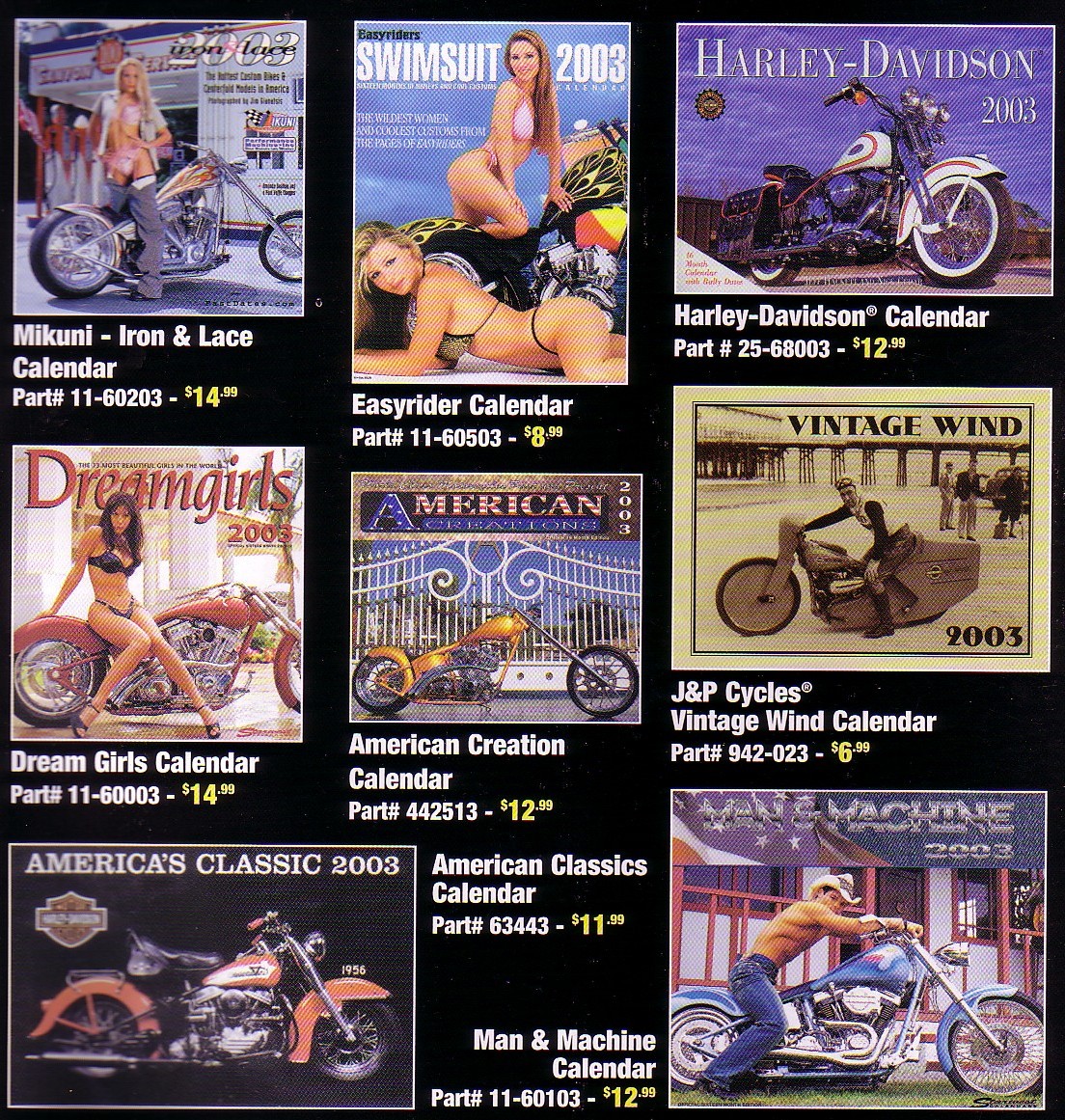  Motorcycle Art on Calendars 