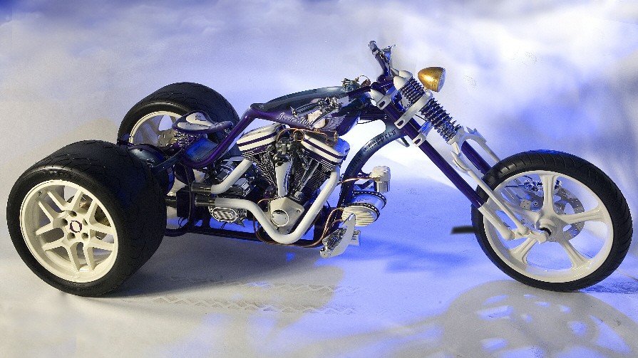 Motorrad Helm Fullface 3D Airbrush Trike Quad 